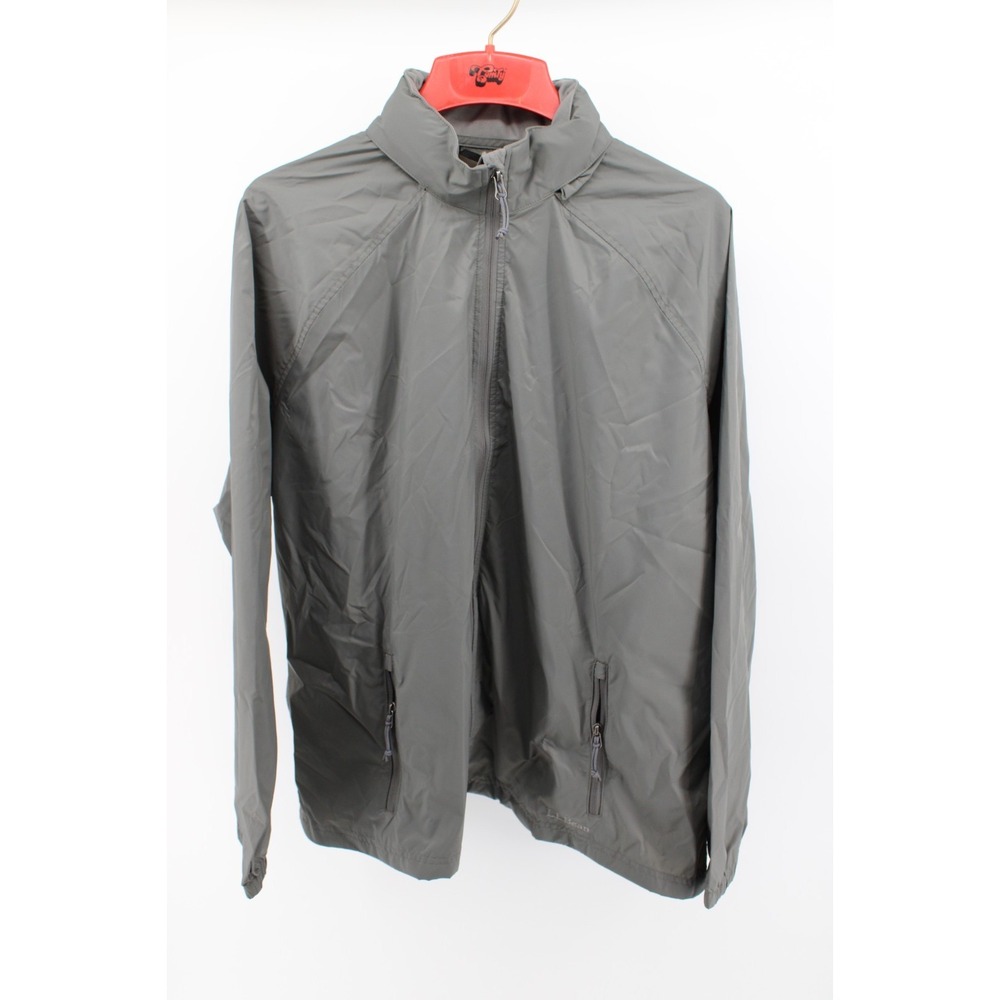 LL Bean Windbreaker Jacket Casco Bay Graphite Gray Womens 2XL Nylon‎ New